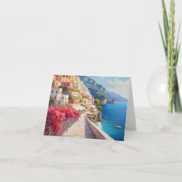 Amalfi Coast Positano Italy Thank You Card Bedankkaart
