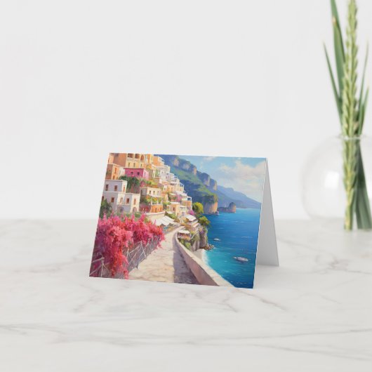 Amalfi Coast Positano Italy Thank You Card Bedankkaart (Voorkant)