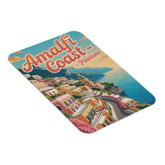 Amalfi Coast Positano Vintage Magneet (Rechterzijde)