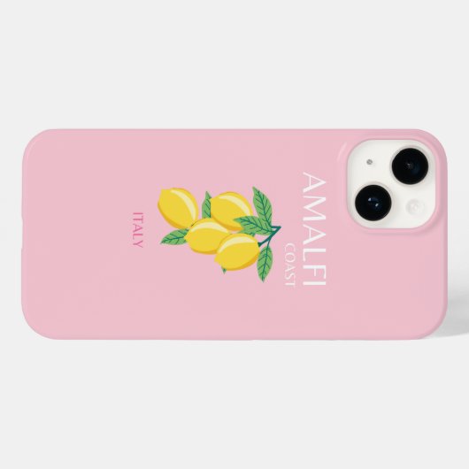 Amalfi Coast, Preppy Art, Roze, Reizen Case-Mate iPhone Case (Achterkant (horizontaal))