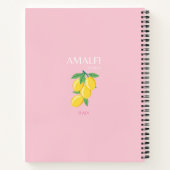 Amalfi Coast, Preppy Art, Roze, Reizen Notitieboek (Achterkant)