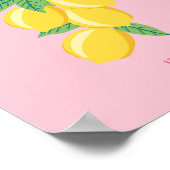 Amalfi Coast, Preppy Art, Roze, Reizen Poster (Hoek)