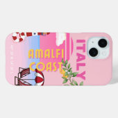 Amalfi Coast, Preppy Reizen, Roze Case-Mate iPhone Case (Achterkant (horizontaal))