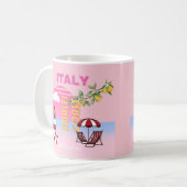 Amalfi Coast, Preppy Reizen, Roze Koffiemok (Voorkant links)