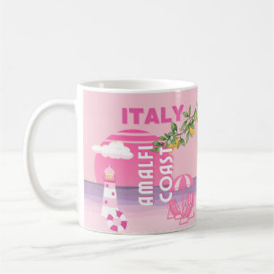 Amalfi Coast, Preppy Reizen, Roze Koffiemok