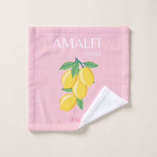 Amalfi Coast, Preppy Room, Roze Bad Handdoek (Wasdoekje)