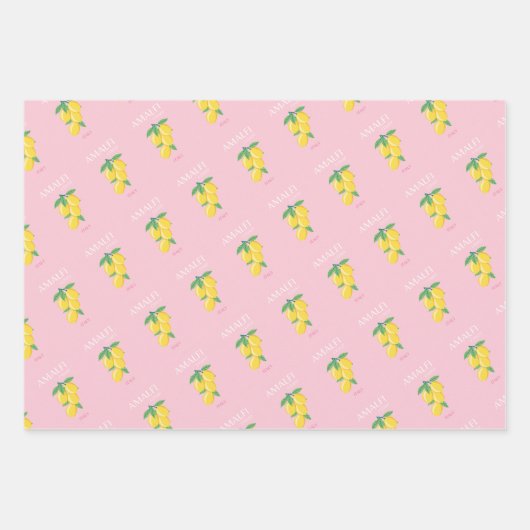 Amalfi Coast, Preppy Room, Roze Inpakpapier Vel (Voorkant)