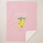 Amalfi Coast, Preppy Room, Roze Sherpa Deken (Voorkant)