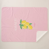 Amalfi Coast, Preppy Room, Roze Sherpa Deken (Voorkant (horizontaal))