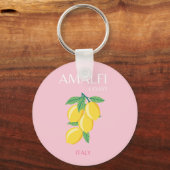 Amalfi Coast, Preppy Room, Roze Sleutelhanger (Voorkant)