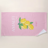 Amalfi Coast, Preppy Room, Roze Strandlaken (Voorkant)