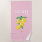 Amalfi Coast, Preppy Room, Roze Strandlaken (Voorkant)