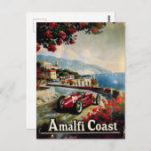 Amalfi Coast  raceauto Briefkaart (Voorkant / Achterkant)