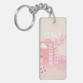 Amalfi Coast, Reiskunst, Preppy Travel, Pastel Sleutelhanger (Voorkant Links)