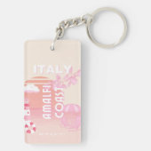 Amalfi Coast, Reiskunst, Preppy Travel, Pastel Sleutelhanger (achterkant)