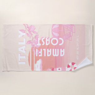 Amalfi Coast, Reiskunst, Preppy Travel, Pastel Strandlaken