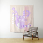 Amalfi Coast, Reiskunst, Preppy Travel, Pastel Wandkleed (In situ)