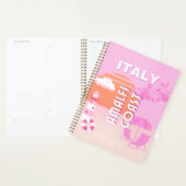 Amalfi Coast, Reiskunst, Preppy Travel, Roze Planner (Display)
