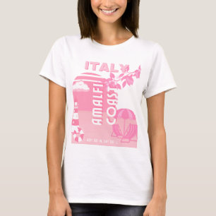 Amalfi Coast, Reiskunst, Roze T-shirt