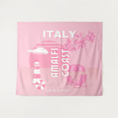 Amalfi Coast, Reiskunst, Roze Wandkleed (Voorkant (horizontaal))