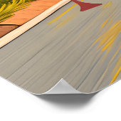 Amalfi Coast Retro Drive: Van Gogh stijl Poster (Hoek)