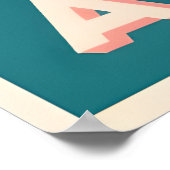 Amalfi Coast Retro Reizen: Flat Vector Art Poster (Hoek)