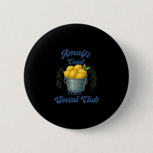 Amalfi Coast Social Club Italië Souvenir Citroen V Ronde Button 5,7 Cm