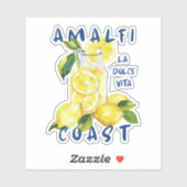 Amalfi Coast Sticker – La Dolce Vita Limoncello  (Vel)