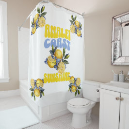 Amalfi Coast Sunshine Citroenen Douchegordijn