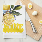 Amalfi Coast Sunshine Citroenen Theedoek (Quarter Fold)