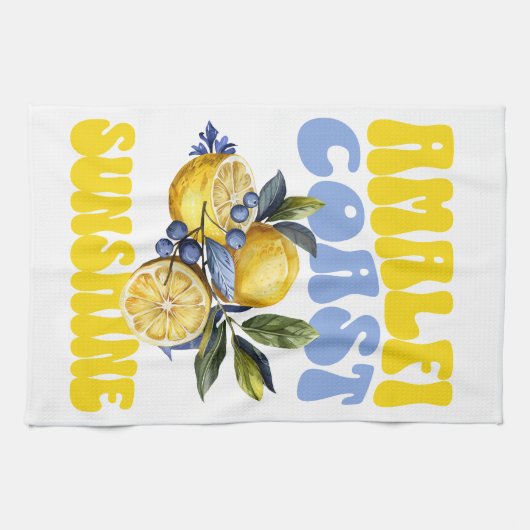 Amalfi Coast Sunshine Citroenen Theedoek (Horizontaal)