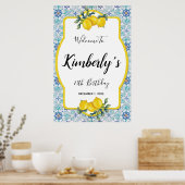 Amalfi Coast Theme Party-welkomstteken Poster (Keuken)