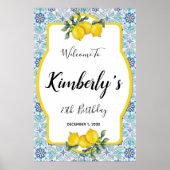 Amalfi Coast Theme Party-welkomstteken Poster (Voorkant)