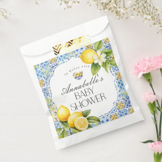 Amalfi Coast Toscaans Baby shower Dessert Bedankzakje (Gezegeld)