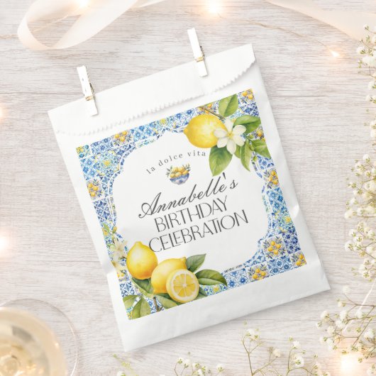 Amalfi Coast Toscaanse Verjaardagsfeestje Dessert Bedankzakje (Geknipt)