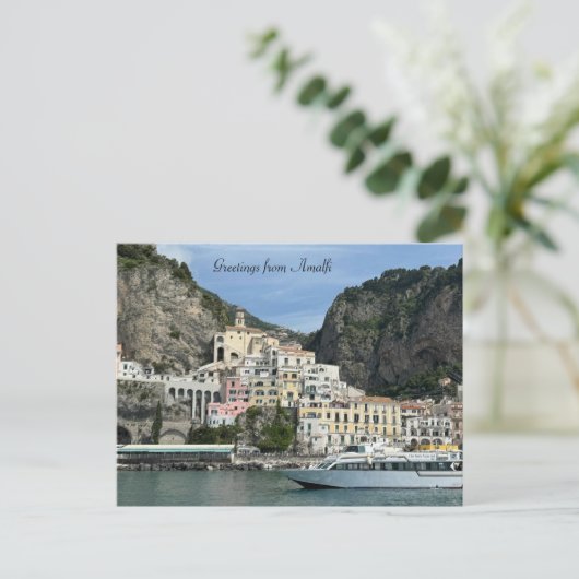 Amalfi Coast Town Italië Briefkaart (Staand voorkant)