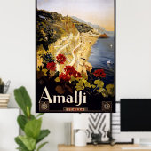 Amalfi Coast Travel Poster (Thuiskantoor)