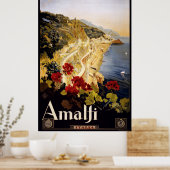 Amalfi Coast Travel Poster (Keuken)