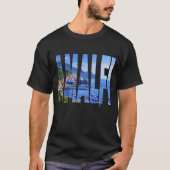 Amalfi Coast Typography Modern Photo Waterverf T-shirt (Voorkant)