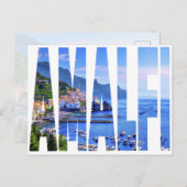 Amalfi Coast Typography Moderne Photo Travel Briefkaart (Voorkant / Achterkant)
