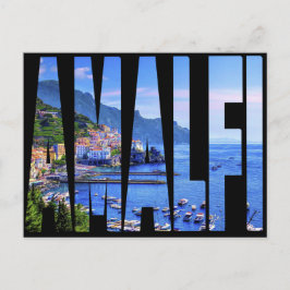 Amalfi Coast Typography Moderne Photo Travel Briefkaart