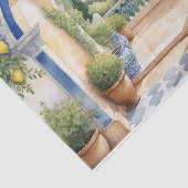 Amalfi Coast Uitzicht Mediterraan Tissuepapier (Detail)