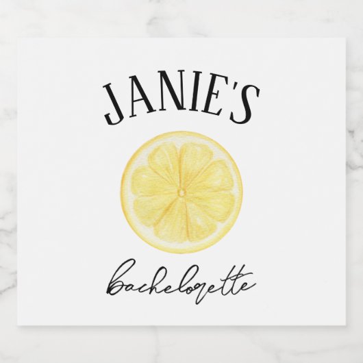 Amalfi Coast vrijgezellenfeest | Citroen Likeurfles Etiket (Enkel label)