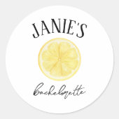 Amalfi Coast vrijgezellenfeest | Citroen Ronde Sticker (Voorkant)