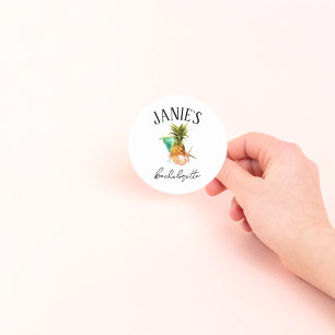 Amalfi Coast vrijgezellenfeest   Strand Bach-feest Ronde Sticker