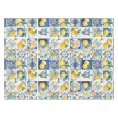 Amalfi Coast Waterverf Mediterrane citroen Tafelkleed (Voorkant (Horizontaal))