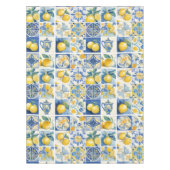 Amalfi Coast Waterverf Mediterrane citroen Tafelkleed (Voorkant)