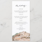 AMALFI COAST Waterverf Weddenemmenkaarten Menu (Voorkant)