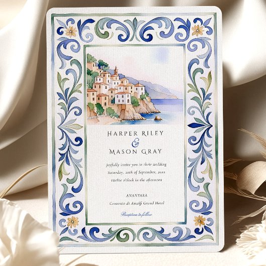 Amalfi Coast Wedding Kaart