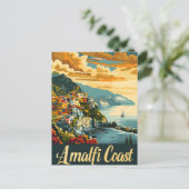 Amalfi Coast zonsondergang Briefkaart (Staand voorkant)
